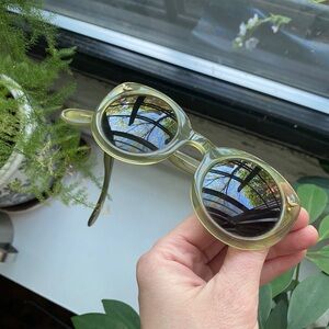 Emporio Armani sunglasses, light green color